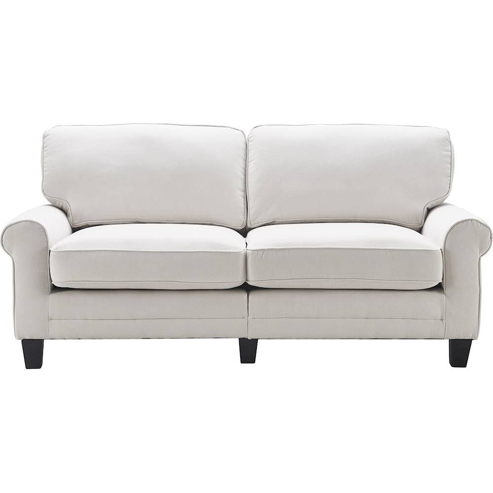 Front. Serta - Copenhagen 3-Seat Polyester Fabric Sofa - Cream.