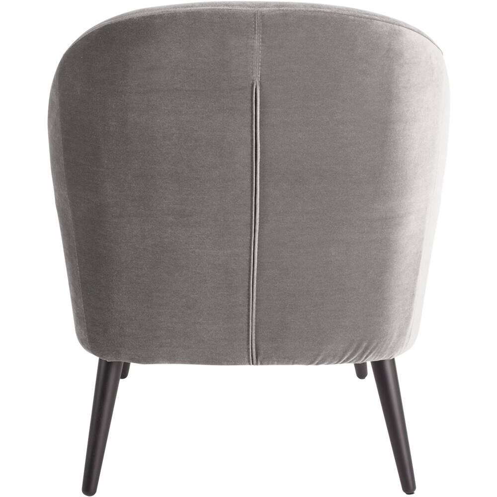 Alt View 11. Elle Decor - Elle Décor Modern Wood & Velvet Plush Accent Chair - French Gray.
