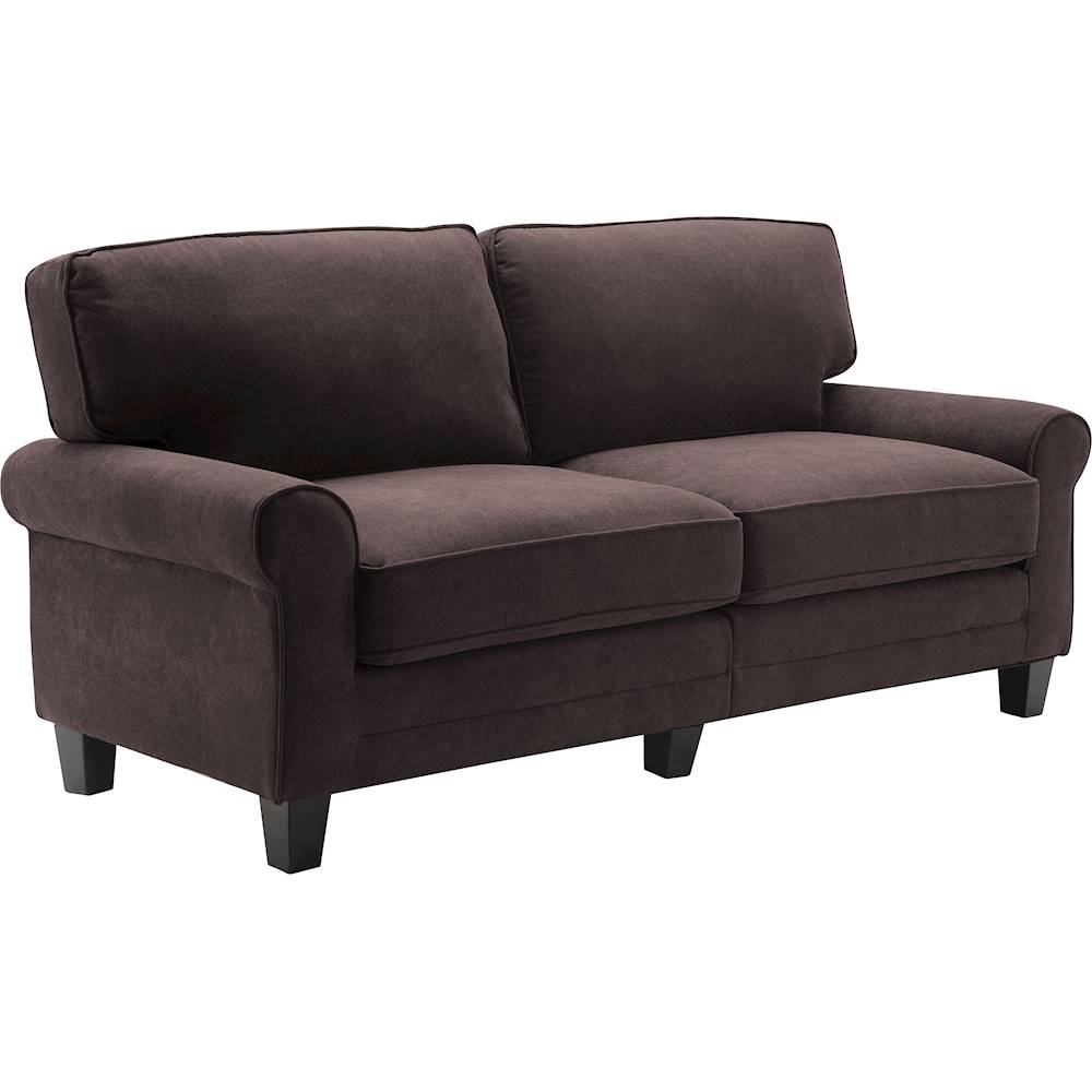 Best Buy: Serta Copenhagen 3-Seat Fabric Sofa Dark Brown UPH2001366