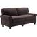 Angle. Serta - Copenhagen 3-Seat Fabric Sofa - Dark Brown.