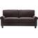 Front. Serta - Copenhagen 3-Seat Fabric Sofa - Dark Brown.
