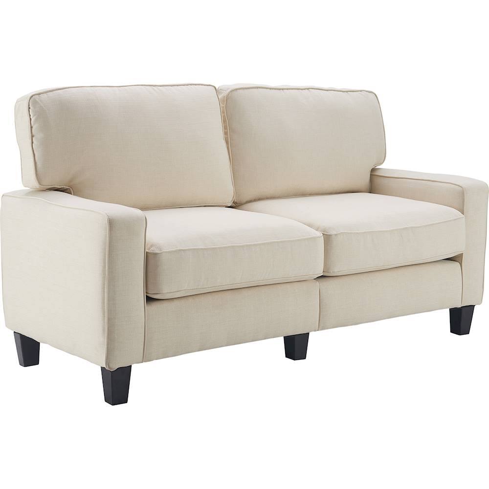 Angle. Serta - Palisades 2-Seat Fabric Loveseat - Buttercream.