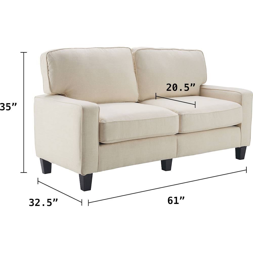 Alt View 14. Serta - Palisades 2-Seat Fabric Loveseat - Buttercream.
