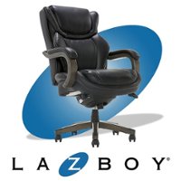 La-Z-Boy - Big & Tall Executive Office Chair with Comfort Core Cushions - Black - Front_Zoom