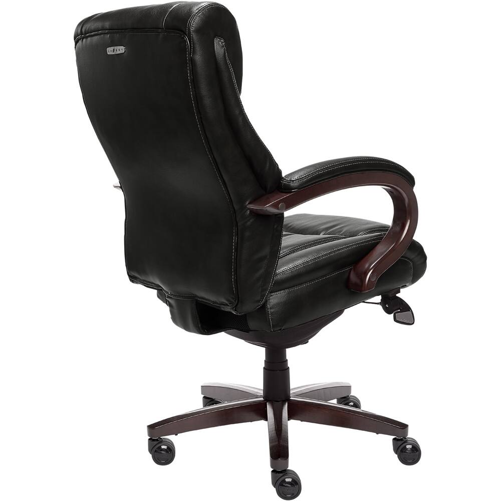 Alt View 11. La-Z-Boy - Big and Tall Executive Office Chair with Lumbar Support Ergonomic Desk Chair with Padded Arms & Adjustable Height - Black.