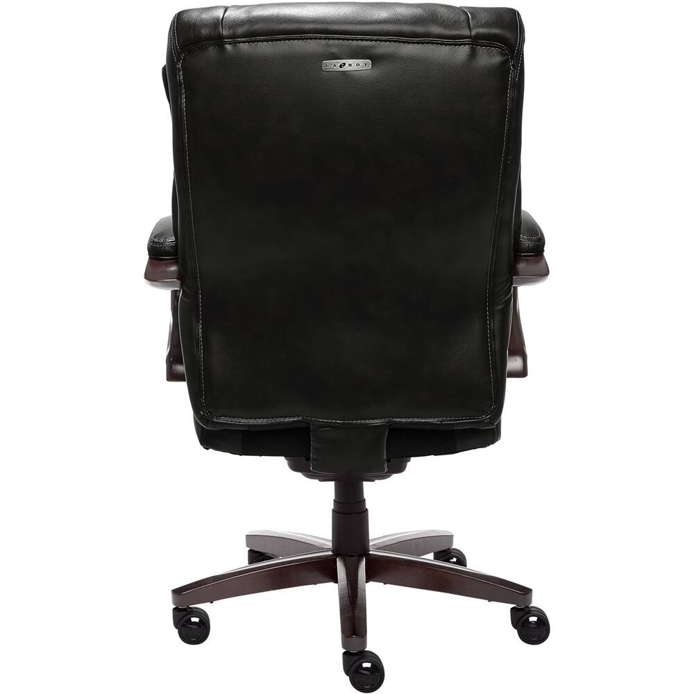 Alt View 12. La-Z-Boy - Big and Tall Executive Office Chair with Lumbar Support Ergonomic Desk Chair with Padded Arms & Adjustable Height - Black.