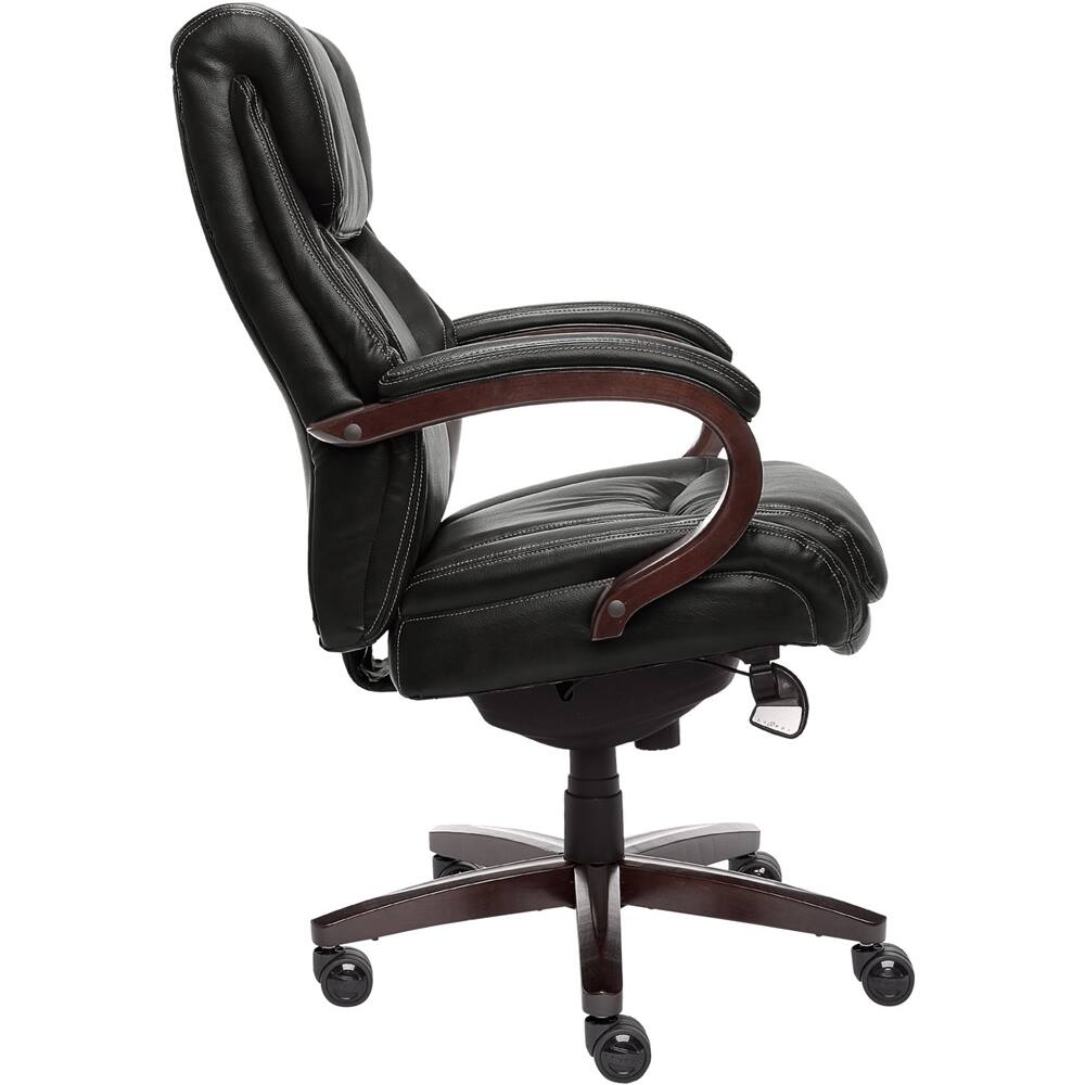 Alt View 13. La-Z-Boy - Big and Tall Executive Office Chair with Lumbar Support Ergonomic Desk Chair with Padded Arms & Adjustable Height - Black.