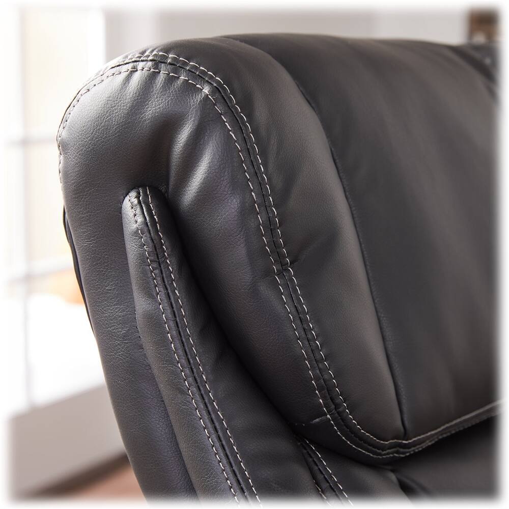 Alt View 20. La-Z-Boy - Big and Tall Executive Office Chair with Lumbar Support Ergonomic Desk Chair with Padded Arms & Adjustable Height - Black.