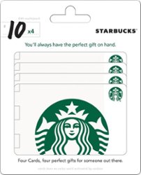 Starbucks - $10 Gift Cards (4-Pack) - Front_Zoom