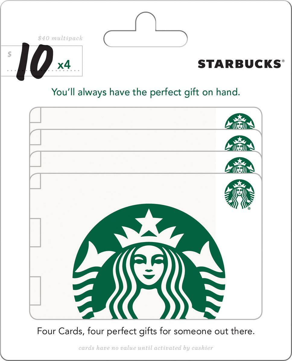 Front. Starbucks - $10 Gift Cards (4-Pack).