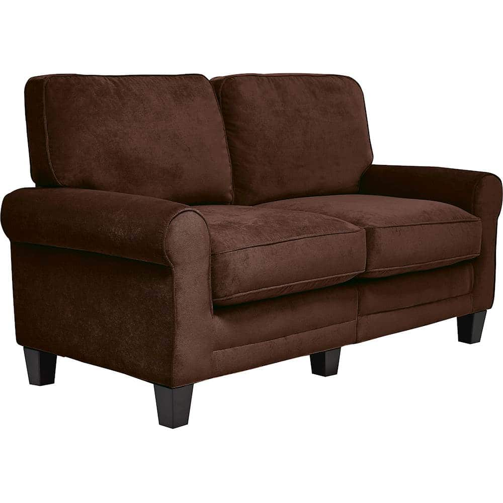 Angle View: Serta - RTA Copenhagen 2-Seat Fabric Loveseat - Newport Brown