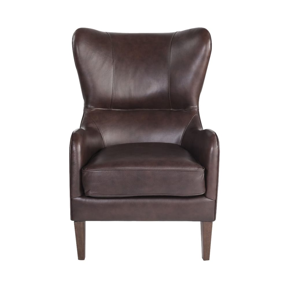 Finch - Morgan Traditional Foam Wing Chair - Chocolate Brown - Front_Zoom