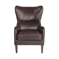 Finch - Morgan Traditional Foam Wing Chair - Chocolate Brown - Front_Zoom