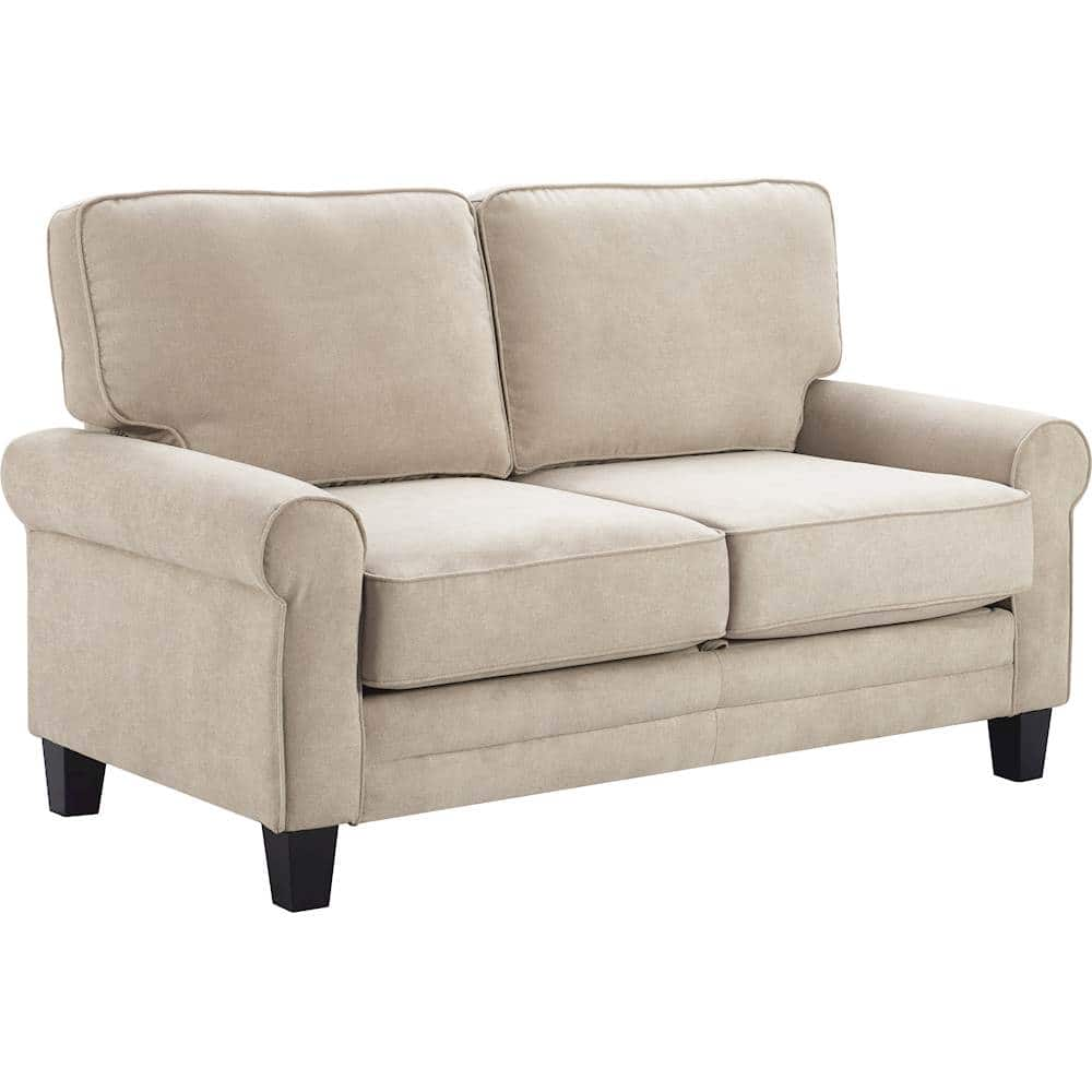 Angle View: Serta - Copenhagen 2-Seat Fabric Loveseat - Soft Beige