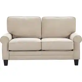 Serta - Copenhagen 2-Seat Fabric Loveseat - Soft Beige