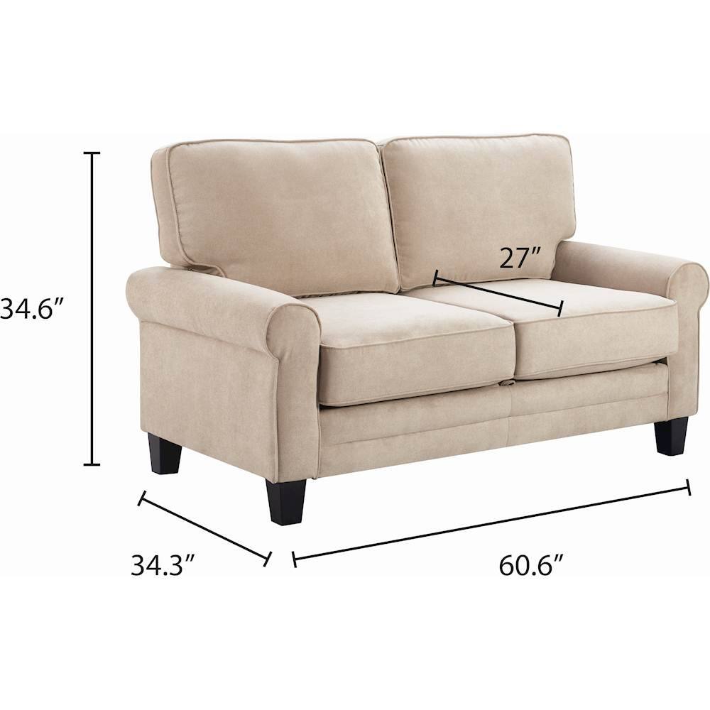 Alt View 16. Serta - Copenhagen 2-Seat Fabric Loveseat - Soft Beige.