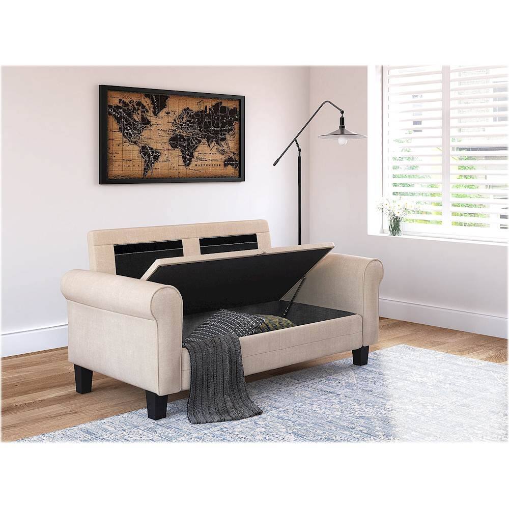 Alt View 23. Serta - Copenhagen 2-Seat Fabric Loveseat - Soft Beige.