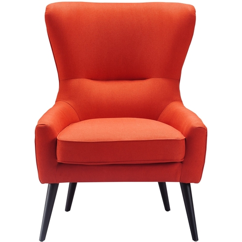 Elle Decor - Mid-Century Modern Wing Chair - Blood Orange