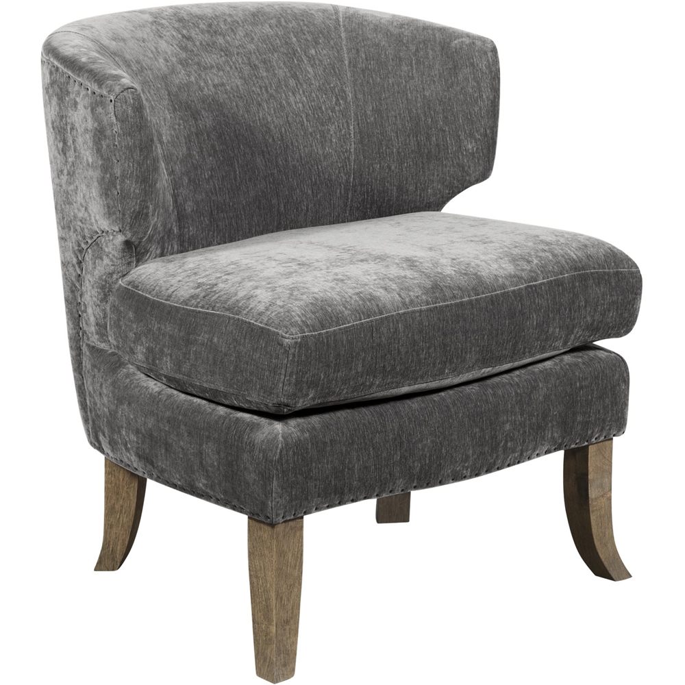 Left View: Adore Decor - Jolie Swivel Lounge Chair - Blush Mauve