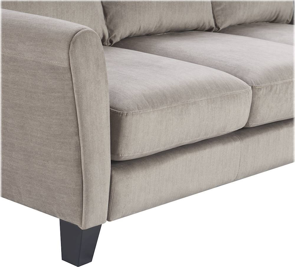 Best Buy Serta Astoria Flare Arm 3Seat Fabric Sofa Taupe UPH20132A