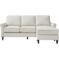Serta - Harmon L-Shaped Fabric 2-Piece Sectional Sofa - Cream - Front_Zoom