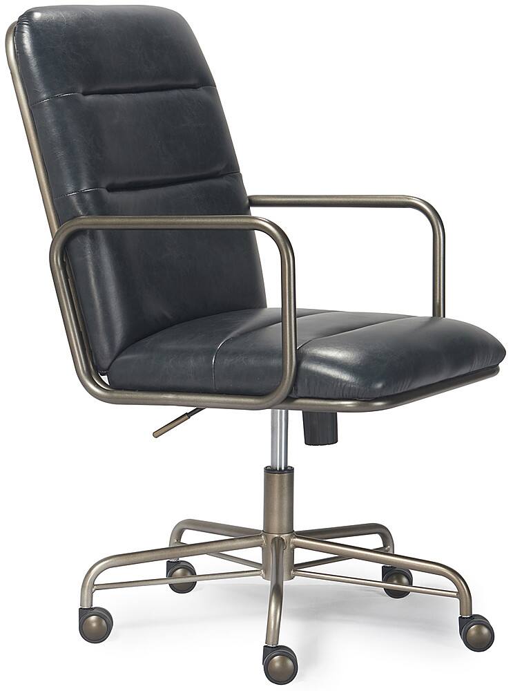 Angle View: Finch - Franklin Bonded Leather Office Chair - Charcoal