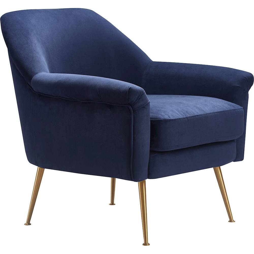 Angle View: Elle Decor - Ophelia Lounge Chair - French Navy