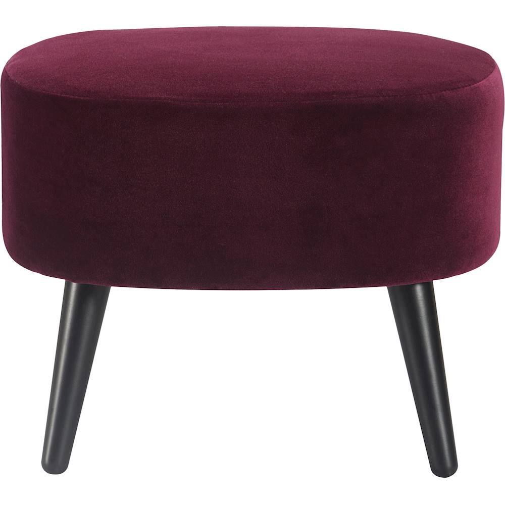 Alt View 11. Elle Decor - Nico Accent Chair with Ottoman - French Merlot Red.