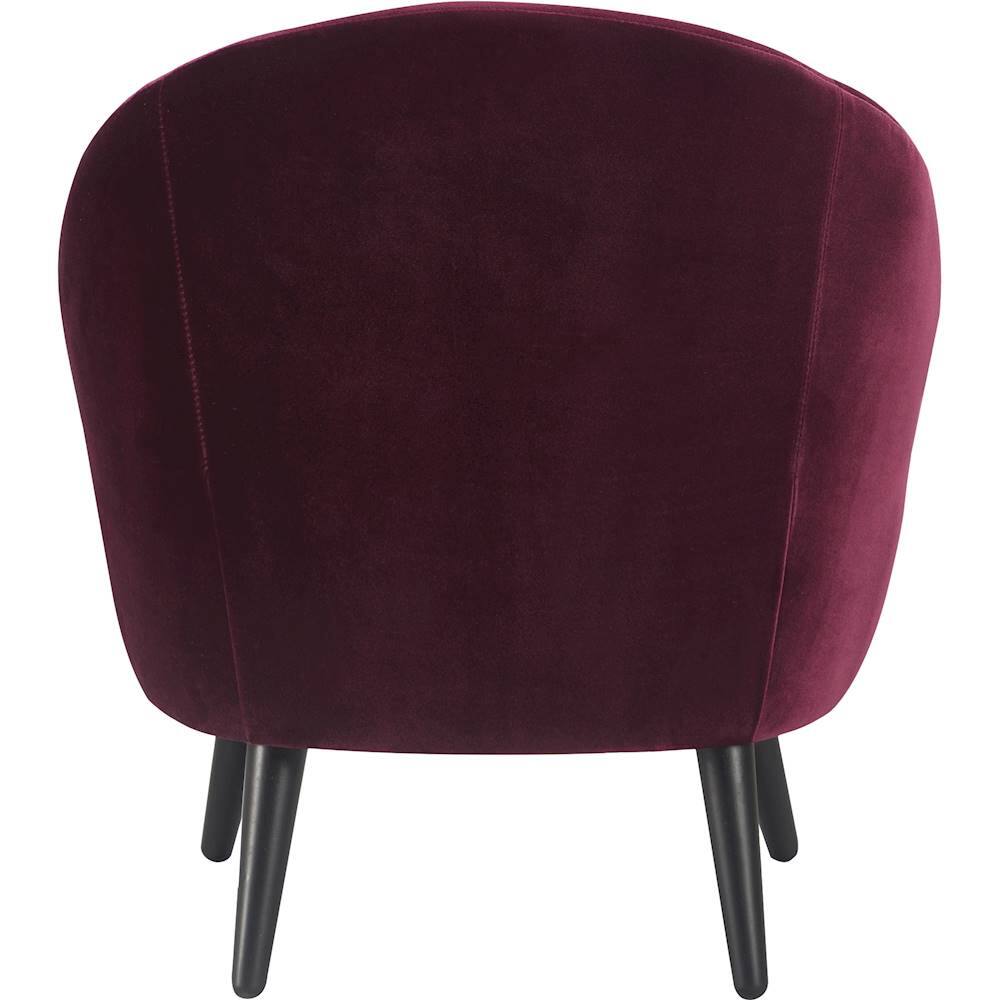 Alt View 16. Elle Decor - Nico Accent Chair with Ottoman - French Merlot Red.