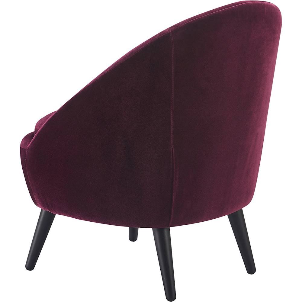 Alt View 17. Elle Decor - Nico Accent Chair with Ottoman - French Merlot Red.