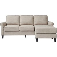 Serta - Harmon L-Shaped Fabric 2-Piece Sectional Sofa - Light Gray - Front_Zoom