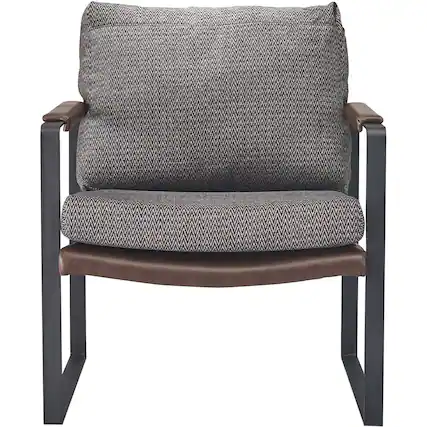Front. Finch - Modern Armchair - Gray.