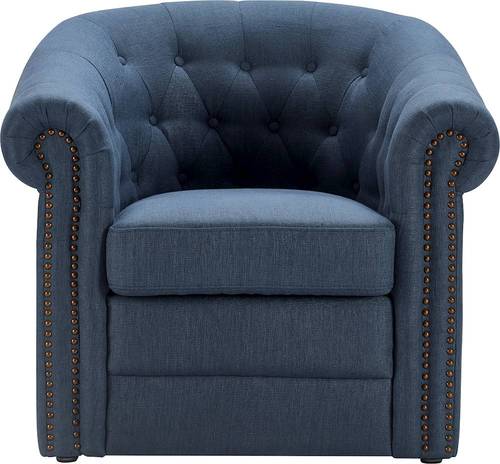 Finch - Westport Vintage Polyester & Polyester Blend Fabric Accent Chair - French Blue
