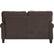 Alt View 15. Serta - Copenhagen 2-Seat Fabric Loveseat - Dark Brown.