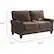 Alt View 16. Serta - Copenhagen 2-Seat Fabric Loveseat - Dark Brown.