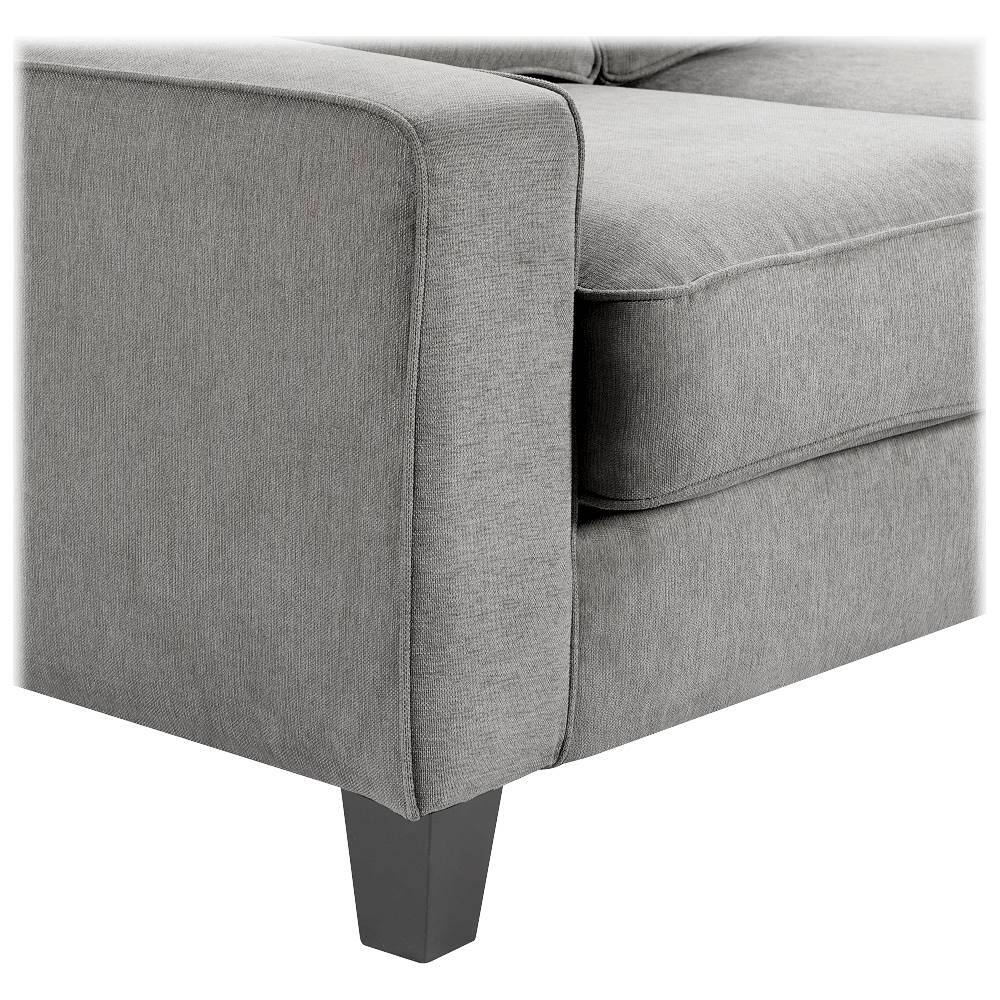 Alt View 12. Serta - Palisades Modern 2-Seat Fabric Loveseat - Soft Gray.
