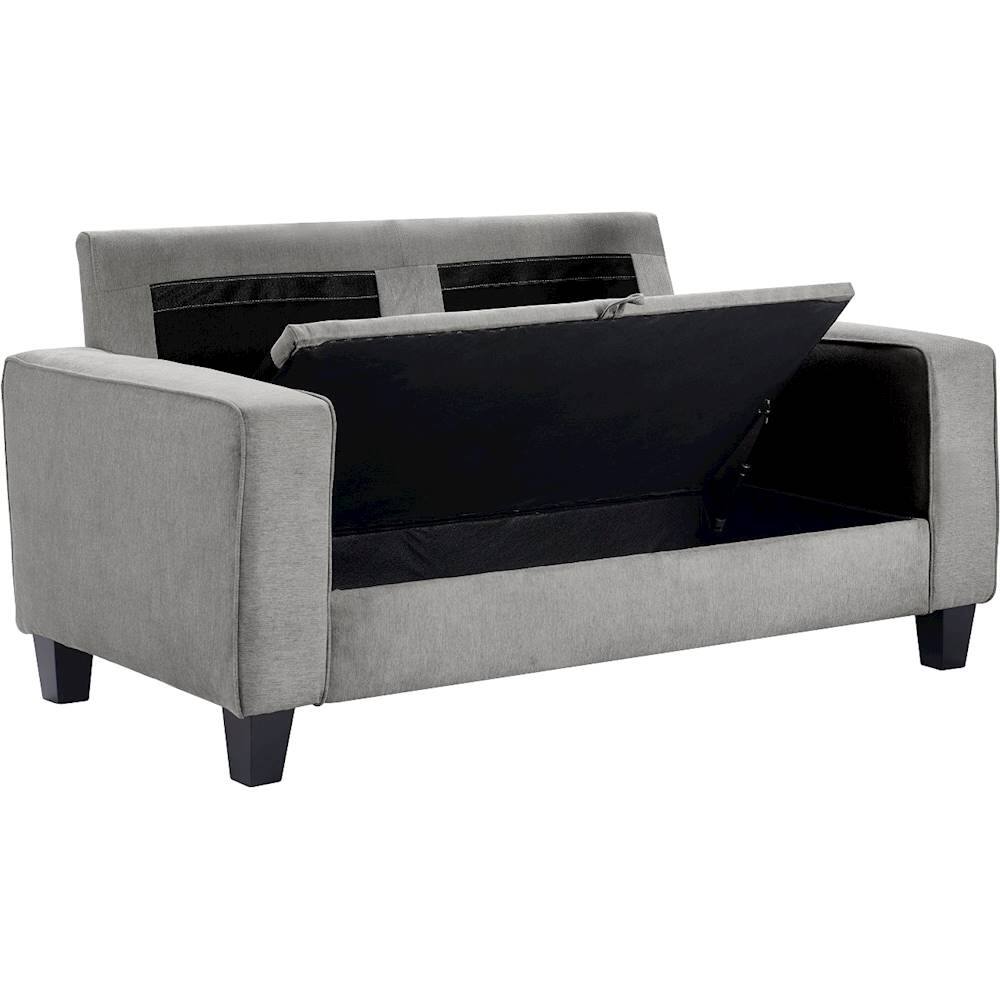 Alt View 13. Serta - Palisades Modern 2-Seat Fabric Loveseat - Soft Gray.