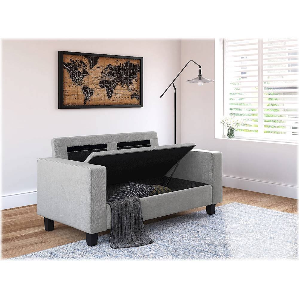 Alt View 15. Serta - Palisades Modern 2-Seat Fabric Loveseat - Soft Gray.