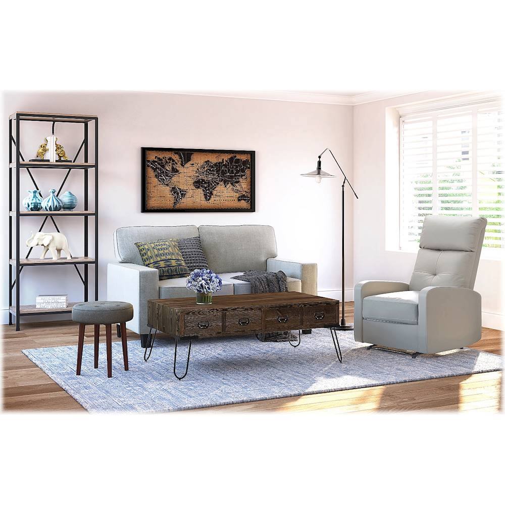 Alt View 16. Serta - Palisades Modern 2-Seat Fabric Loveseat - Soft Gray.