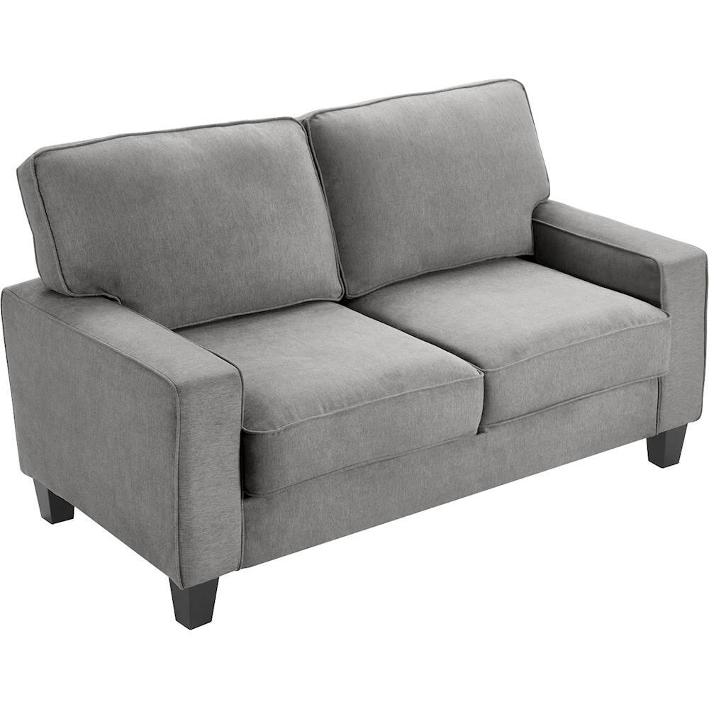Alt View 1. Serta - Palisades Modern 2-Seat Fabric Loveseat - Soft Gray.