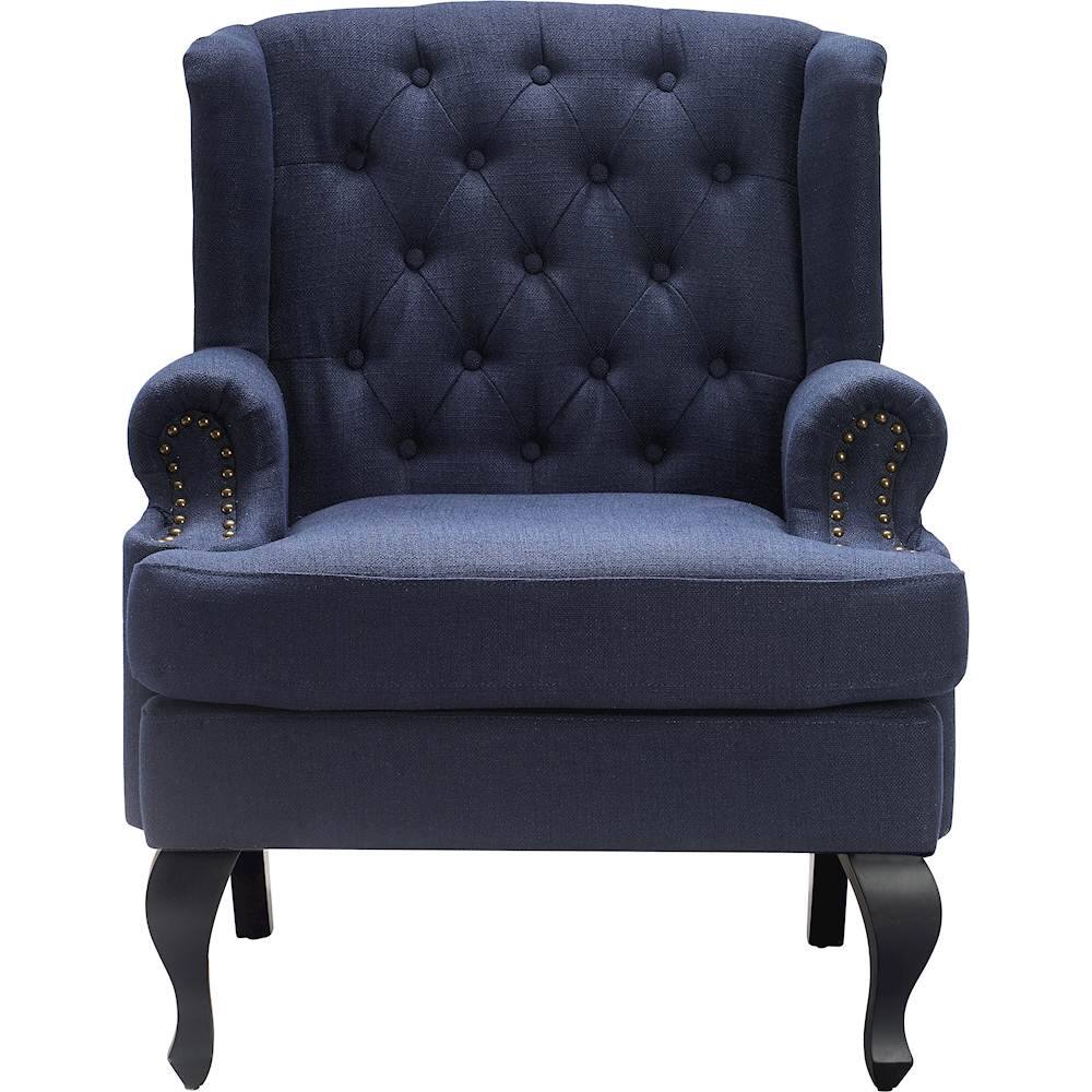Front. Serta - Mason Armchair - Navy Blue.