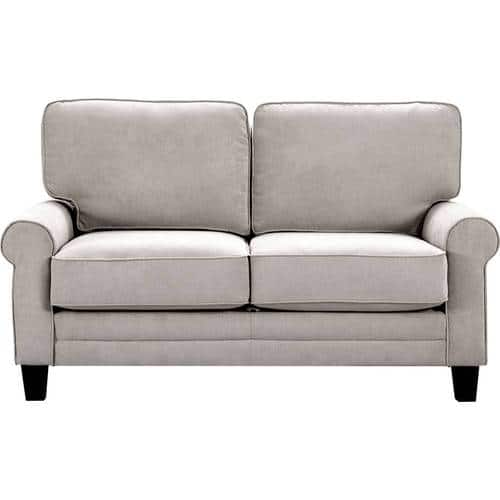 Serta - Copenhagen 2-Seat Fabric Loveseat - Light Gray