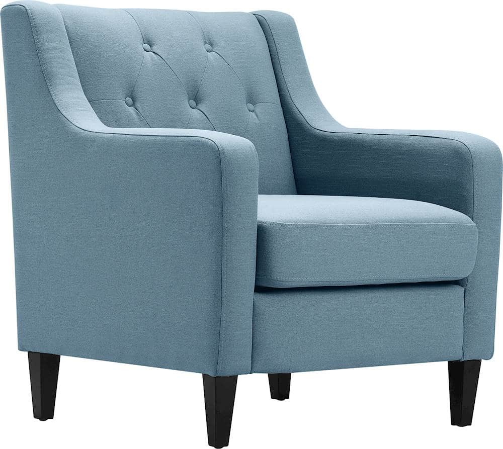 Angle View: Serta - Nina Contemporary Mid-Century Accent Chair - Denim Blue