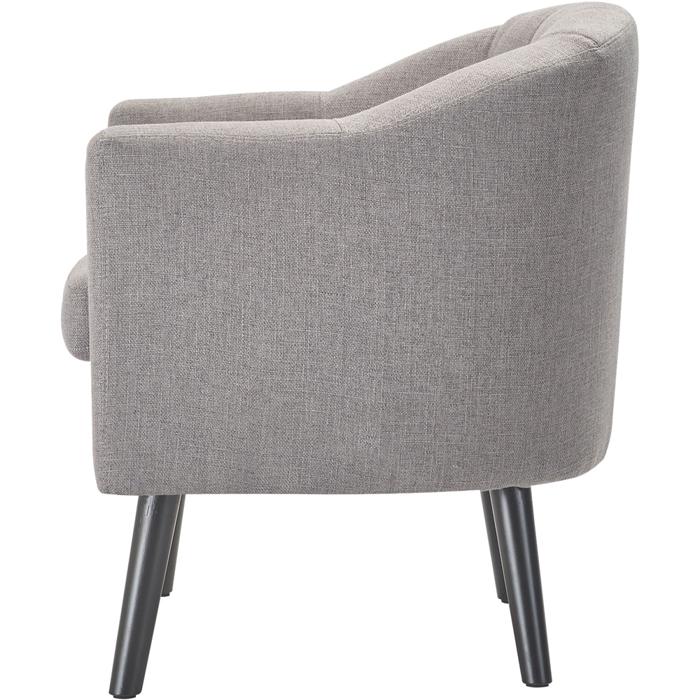 Angle View: Adore Decor - 4-Leg Metal and Velvet Plush Accent Chair - Gray