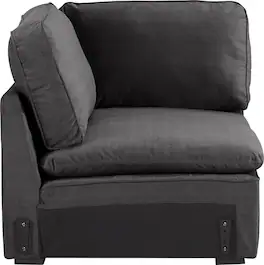 Serta - Click Decor Symphony Corner Sectional Seat - Dark Charcoal