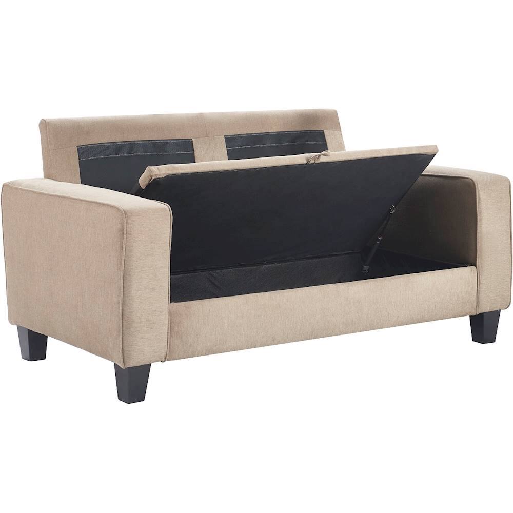 Alt View 13. Serta - Palisades Modern 2-Seat Fabric Loveseat - Soft Beige.