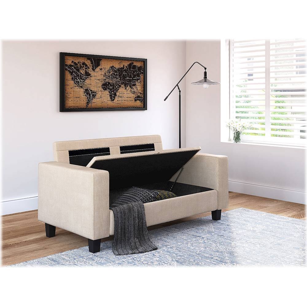 Alt View 16. Serta - Palisades Modern 2-Seat Fabric Loveseat - Soft Beige.