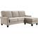 Angle. Serta - Copenhagen L-Shaped Reversible Fabric 2-Piece Sectional - Soft Beige.