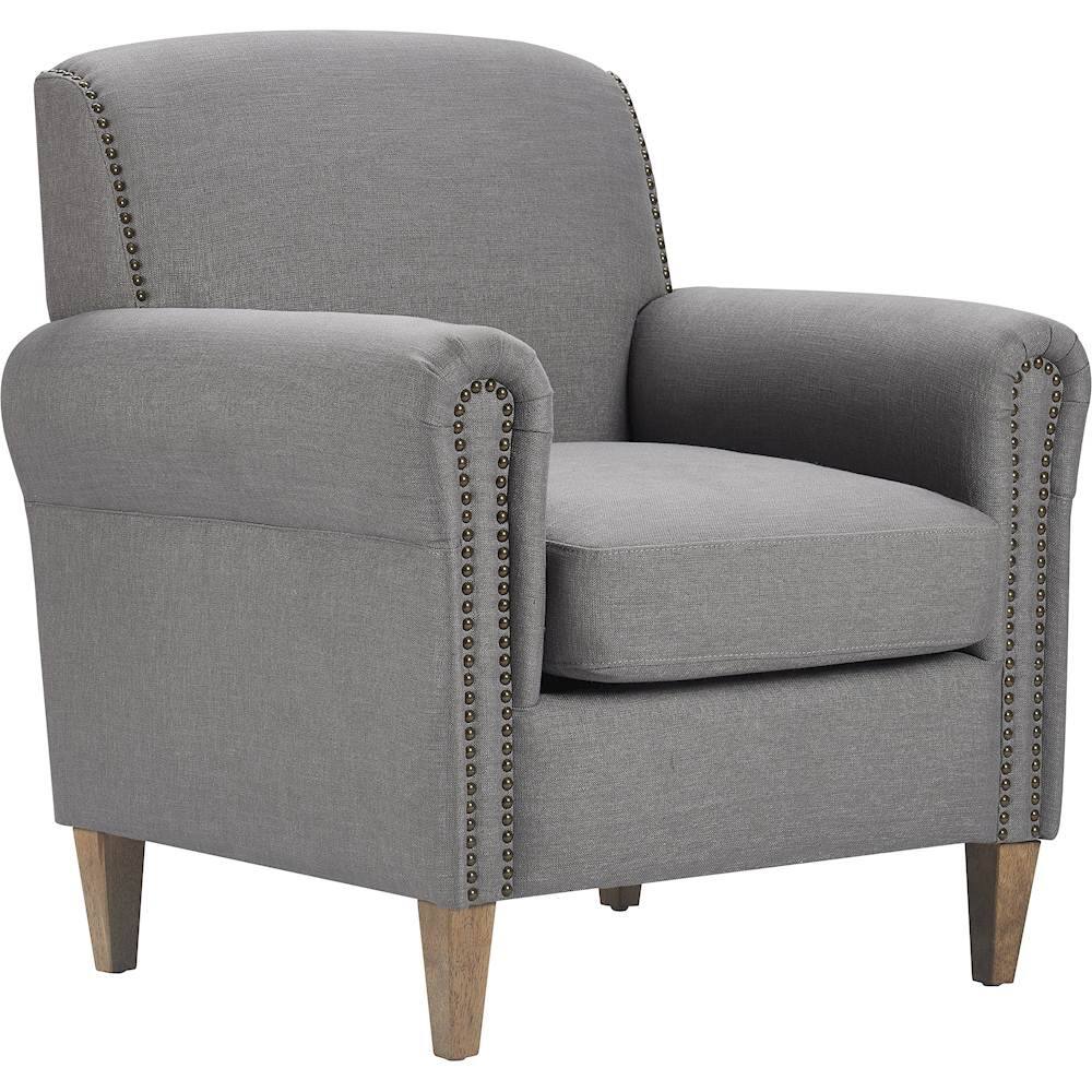 Angle View: Finch - Elmhurst Vintage Armchair - Antique Gray