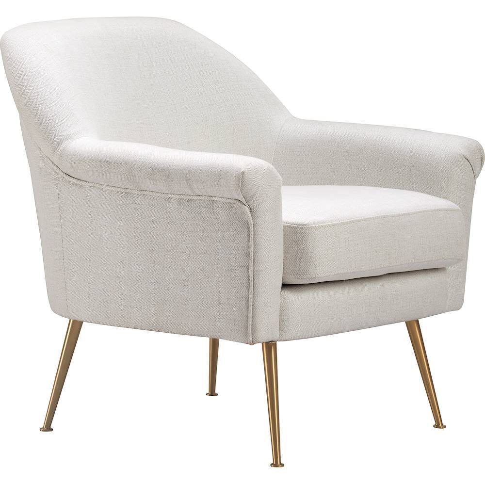 Angle View: Elle Decor - Ophelia Lounge Chair - French Ivory